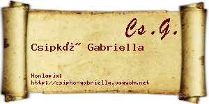 Csipkó Gabriella névjegykártya